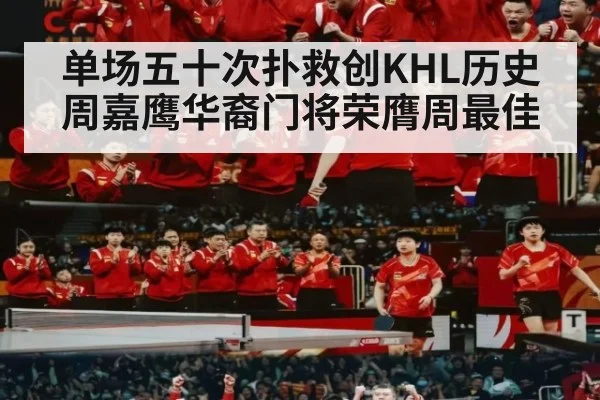 单场五十次扑救创KHL历史 周嘉鹰华裔门将荣膺周最佳